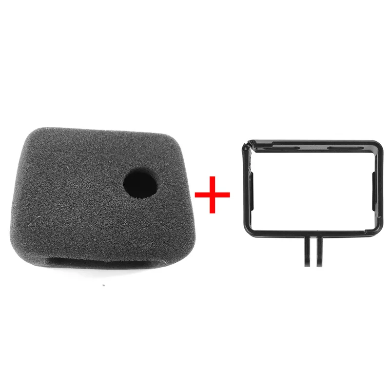 Sponge Foam Wind Cap Windshield Cover Housing + Protective Frame Case For SJCAM Sj8Pro Sj8plus Sj8Air Action camera Accessories (8)