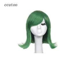 Ccutoo наизнанку, 14 "зеленый вьющиеся короткие Синтетические волосы Косплэй парик костюма Бесплатная доставка