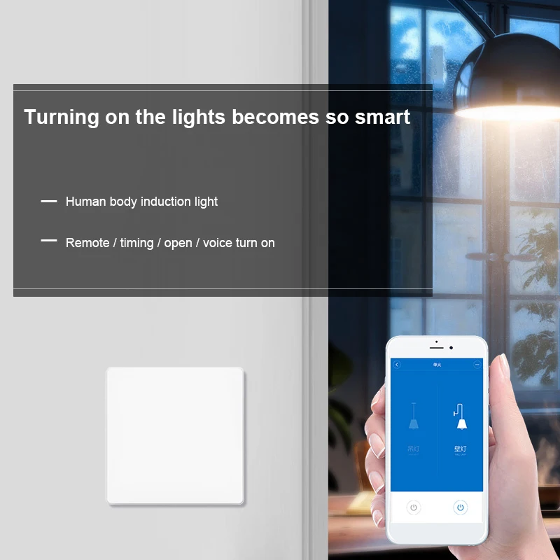 

Smart Light Switch Wall Switch Light Control Anywhere No Hub Required for ZigBee Device SKD88