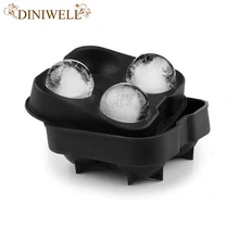 DINIWELL 1 шт. силиконовая форма для приготовления льда 4 полости шариковая форма для кухонных гаджетов лотки для виски кубические украшения инструменты аксессуары