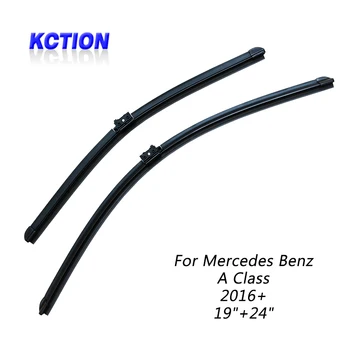 

KCTION wiper blade in Car Windscreen Wipers For Mercedes Benz A Class A180 A200 A260 A250 A220d, 19"+24",Natural rubber