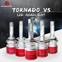 

V5 LED Car Headlight H4 H7 Auto Bulb Turbo cooling H1 H3 9006 9007 Automobile Headlamp Front Lights 8400LM 12V 24V 60W