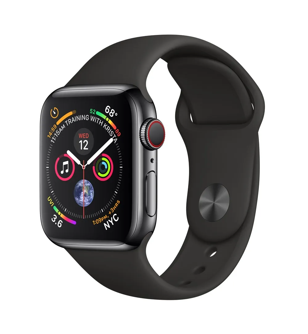 

Apple Watch Watch Series 4, OLED, Touchscreen, GPS (satellite), Cellular, 39.8 g, Black