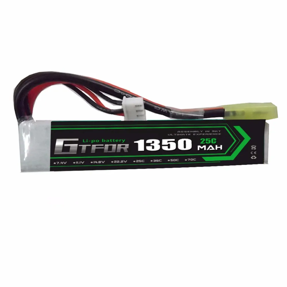 Полимерная литий полимерная батарея GTFDR Power 11 1 В 1350 мАч 25C max50C 3S для Mini Airsoft|Детали и