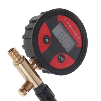 

0-200PSI Tire Pressure Gauge For Truck Car Motorcycle Black+Red Flexible Digital Tester Manometer Parts Useful