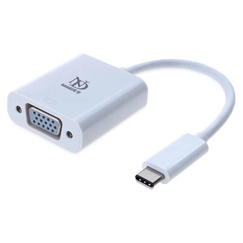 Thunderbolt адаптер VGA USB c 3.1 VGA HDTV кабель для ПК Тетрадь Мониторы мультимедийный проектор