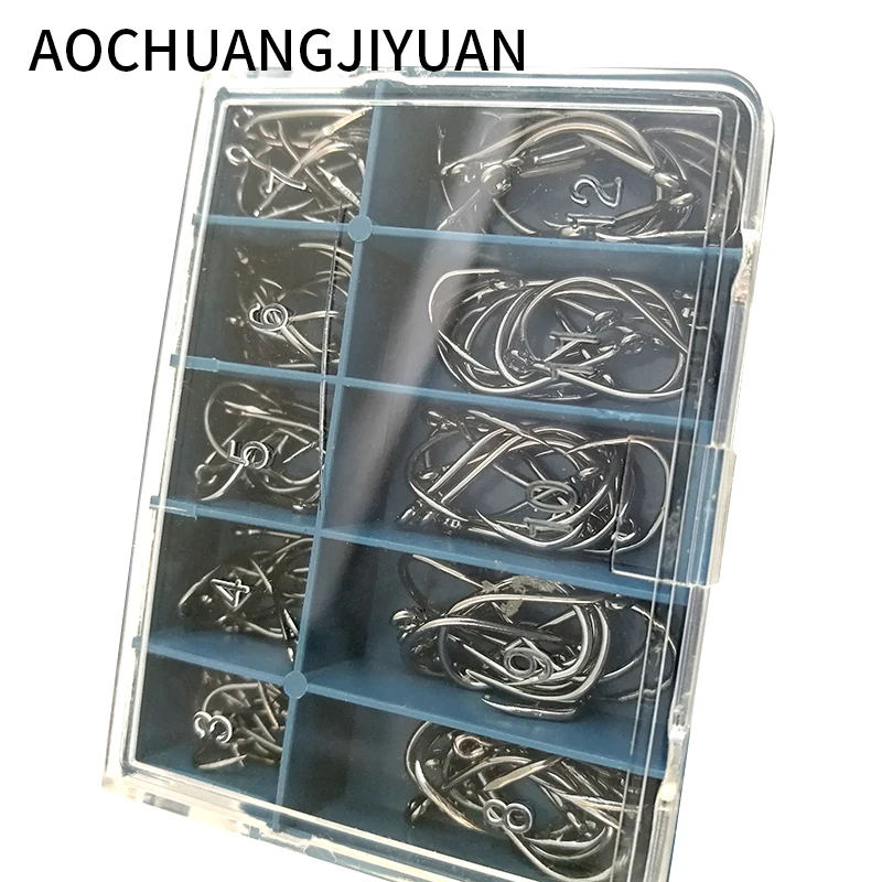 100 Pcs/Lot 3# -12# Carbon Steel Fishing Hook Fishhooks Durable Fishing Hooks with Hole Carp Fishing Tackle Box New 100 Pcs/Lot 3# -12# Carbon Steel Fishing Hook Fishhooks Durable Fishing Hooks with Hole Carp Fishing Tackle Box New