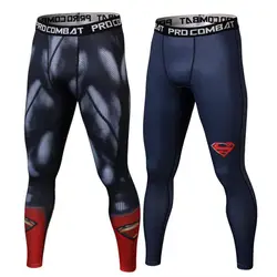 5 цветов Супермен Облегающий Брюки для девочек для мужчин фитнес мотобрюки колготки новорождённых быстросохнущая Crossfit пот