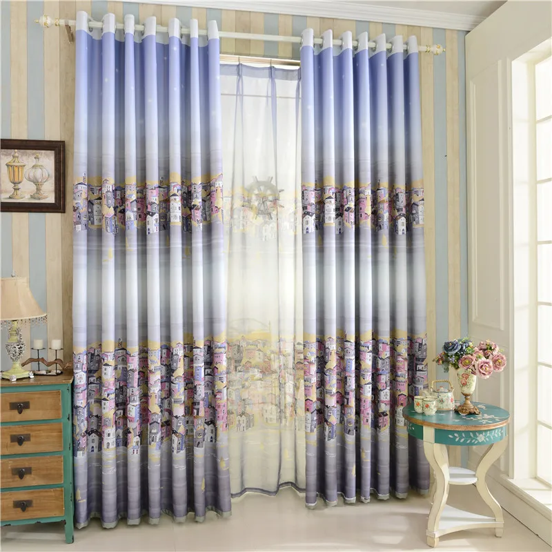 Modern fashion quality curtain fabric shade blind sun shading finished products ready made