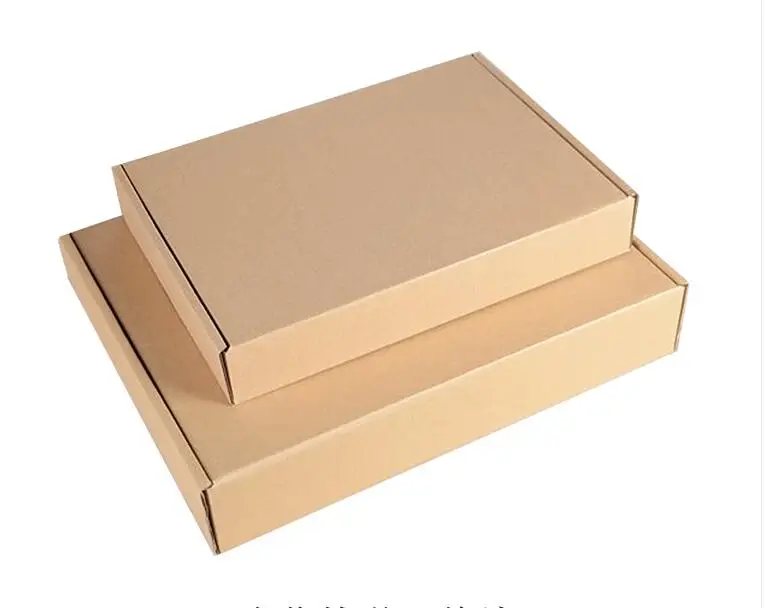 100 шт бумажные подарочные пакеты сумка коричневая крафт-бумага сумка подарок упаковка коробки авиационные подарочные коробки для конфет коробка пищевая Свадебная вечеринка упаковка - Цвет: Kraft paper paper