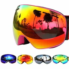 Copozz лыжные очки двухслойные UV400 Анти-туман большой Лыжная маска Очки Лыжный Спорт Для мужчин Для женщин профессиональный снег сноуборд очки объектив