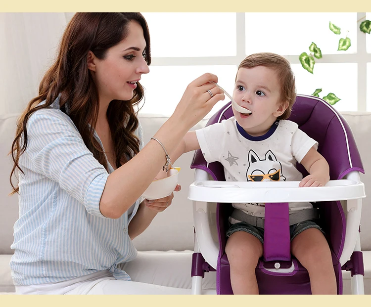 Удобная Высота 67 см детское кресло для кормления 6-72 месяцев младенческой Дети Коляска Baby стул прочные защитные коричневый фиолетовый