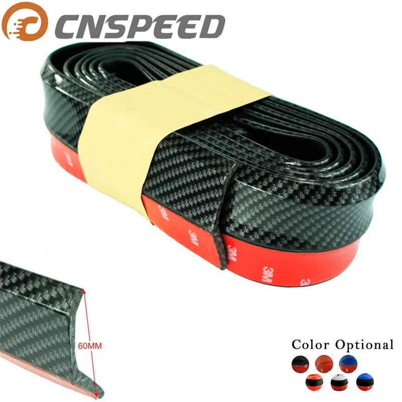Новинка резиновая Мягкая черная полоса CNSPEED для бампера из углеродного волокна