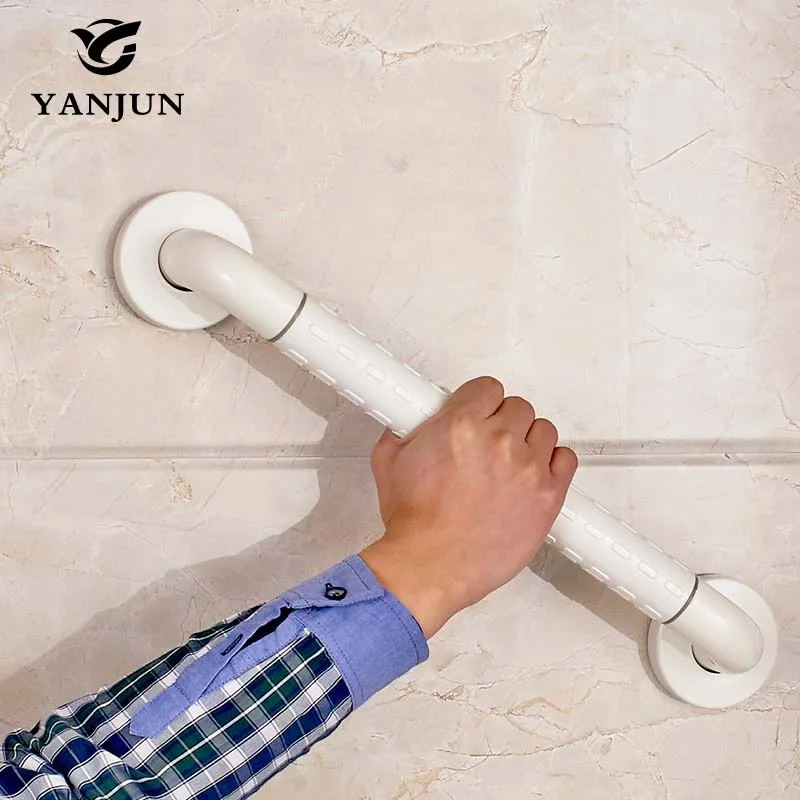 Yanjun Bathroom accessory Plastic Grab Bar Home Assist Safety Helping Handle Bars 300/400/500/600mm Anti-slip Grip White Yanjun Bathroom accessory Plastic Grab Bar Home Assist Safety Helping Handle Bars 300/400/500/600mm Anti-slip Grip White