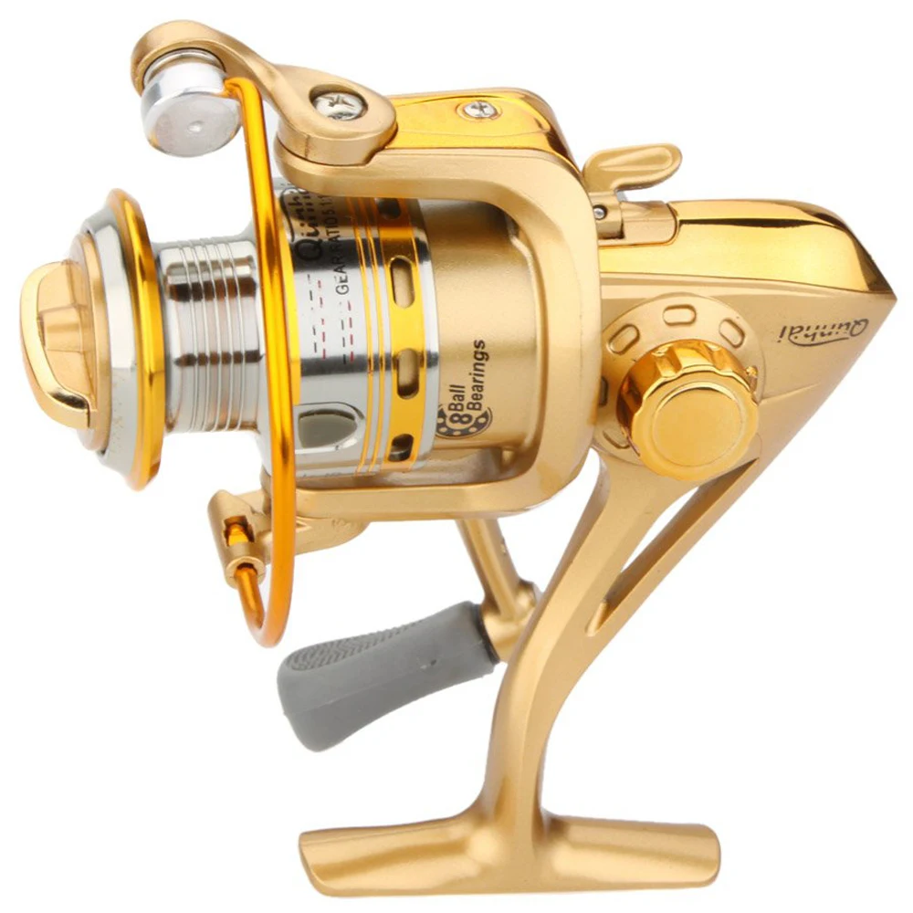 

Wholesale 5X 8 Ball Bearings Left/Right Interchangeable Collapsible Handle Fishing Wheel Spinning Reel Gold