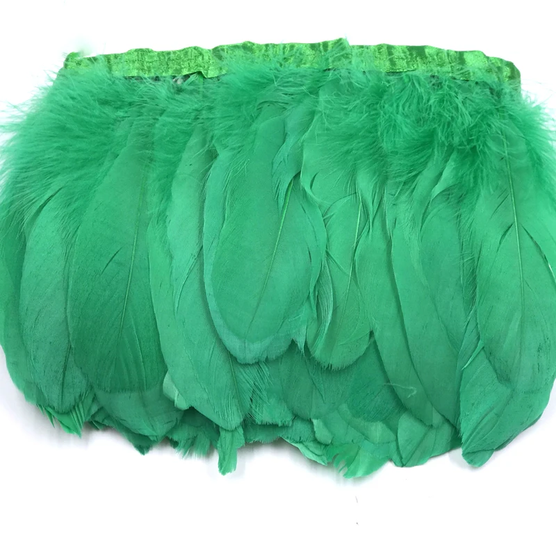 green goose feather trim 2