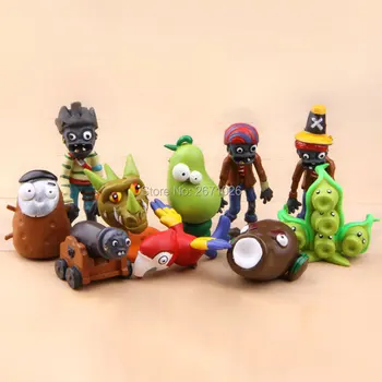 

10pcs/set 3-8cm Plant VS Zombie Series 2 Generation 7 Anime Figure Toys PVZ PVC Model Collective Dolls