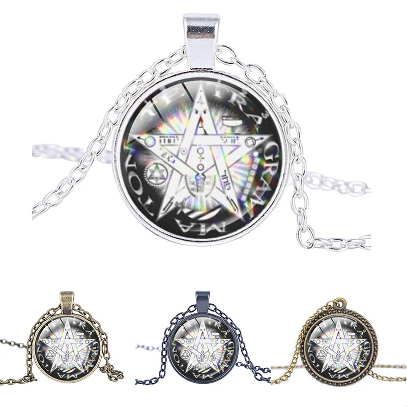 Pentagramma Luna Fase Collana E Orecchini Wicca, Pagan, Strega