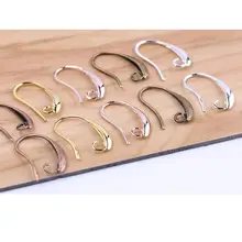 Onwear 20 шт., серьги из розового золота и серебра, провода, крючки, сделай сам, медные серьги, застежки, фурнитура для изготовления ювелирных изделий