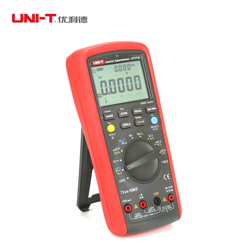

UNI-T UT171A 40000 Counts True RMS Digital Multimeters AC DC Volt Amp Oham Herz with USB Interface LCD Backlight & Data storage