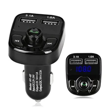 5V 4.1A Car Mp3 Player Bluetooth Fm Transmitter Modulator TF USB Music Playing Quick Charger Voltage Display Wireless Car Kit