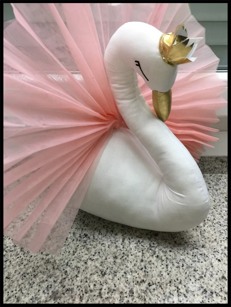 Зебра 3D голова животного фигурки декоративные статуэтки для детской комнаты стены День рождения Рождество подвесной Декор подарок - Цвет: Crown Swan