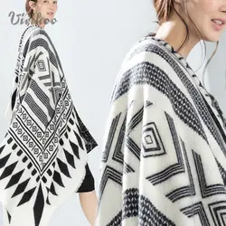 2015 роскошный бренд женщины осень-зима теплый шарф кашемир геометрическая плед ромбический печати шарф классический винтажный шаль и шарф