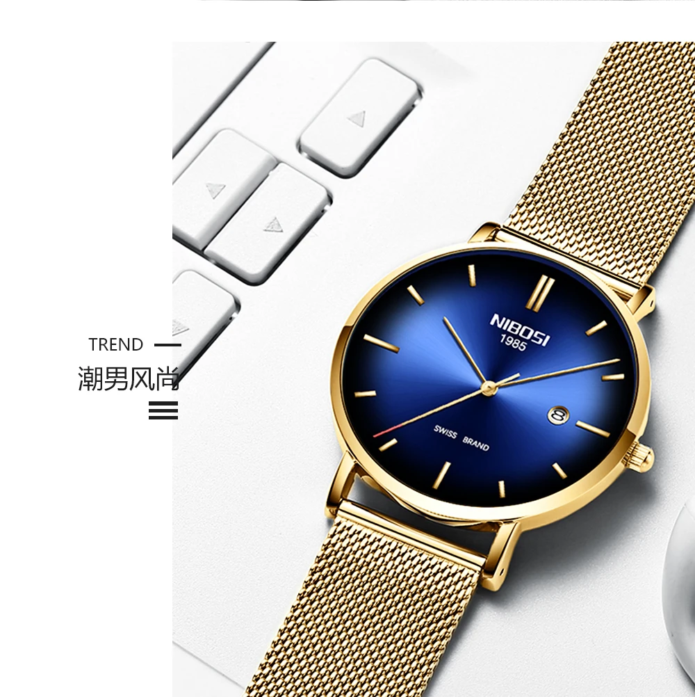 NIBOSI Men And Women Watches Top Brand Luxury Unisex Watch Waterproof Classic Simple Quartz Wrist Watch Erkek Kol Saati Relogios (10)