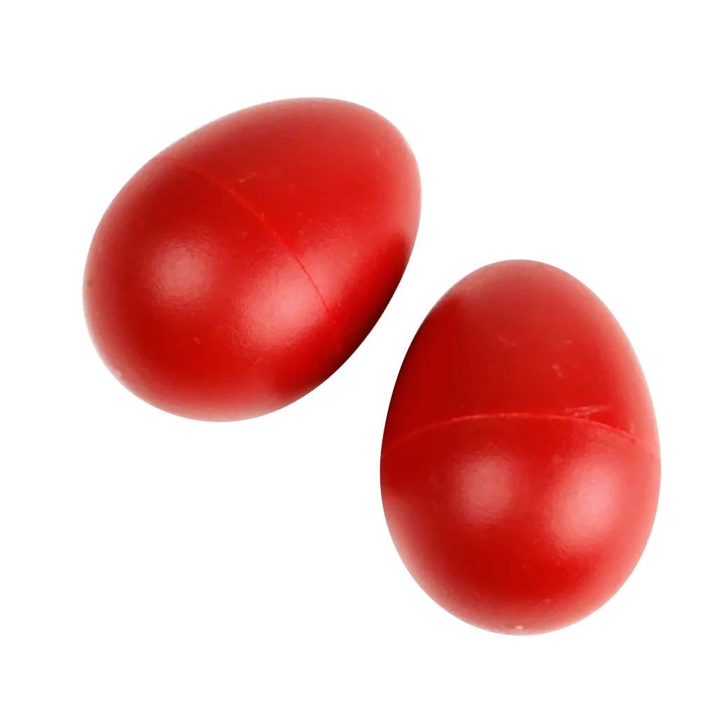 2 Pair Musical Maraca Hand Shaker Plastic Sand Egg Percussion Kids Children Toy