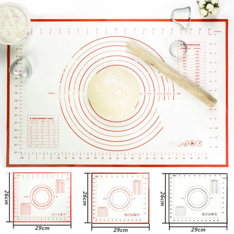 26*29 см антипригарное силиконовые коврик для выпекания разминка коврик для теста коврик для выпечки жаропрочный вкладыш колодки Инструменты для приготовления пищи