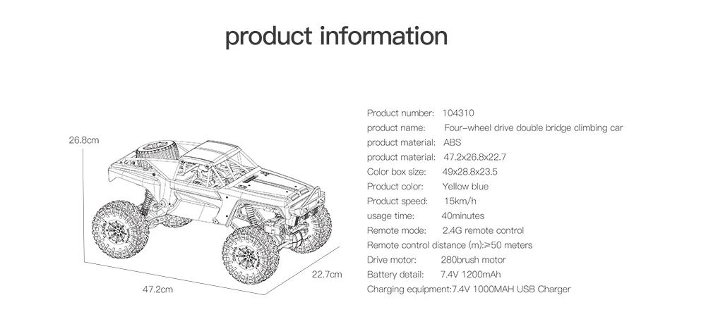 WLtoys 104310 Радиоуправляемая машина 2,4G 1/10 4WD тип привода двойной мост гусеничный Радиоуправляемый автомобиль 40 Minis использование с передатчиком зарядное устройство игрушки для детей