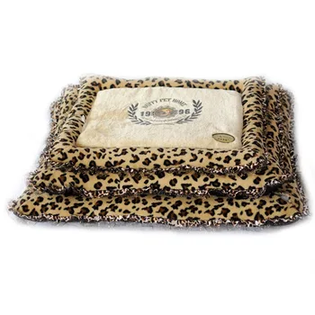 

Leopard lace Small medium dog mat sofa bed House Kennel for pet washable Soft Fleece plush Dog puppy Warm cushion bed nest