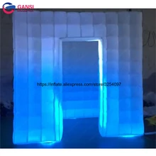 Надувные используется портативный светодиодный свет белый надувная кубическая палатка, надувные Photo Booth