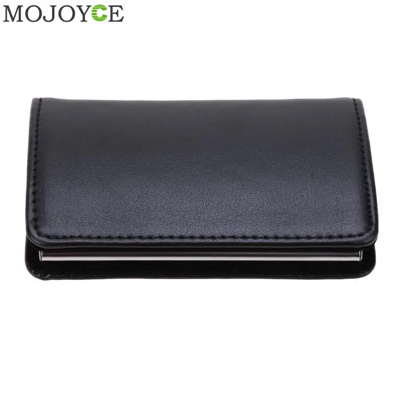 

Large Capacity Business Card Holders PU Leather Stainless Steel Card Case Holder Pocket Card Package Case Gift Namecard Cardcase