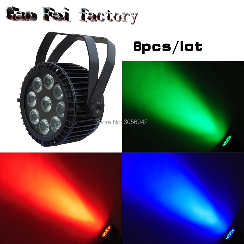 

8pcs/lot china dj wedding decoration 9pcs*18W RGBWA UV 6IN1 waterproof led par light