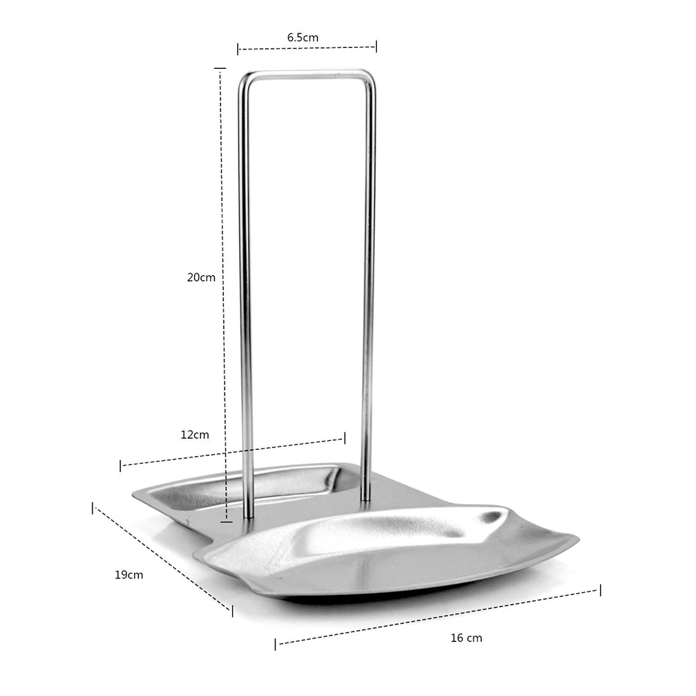 Нержавеющая сталь поддона Подставка под крышку и ложку Rack отдыха стойка с держателем ложек Пособия по кулинарии инструменты Кухня Аксессуары для посуды
