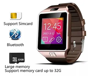 

20pcs New Smart Watch dz09 With Camera Bluetooth WristWatch SIM Card Smartwatch For Ios Android Phones Support Multi languages