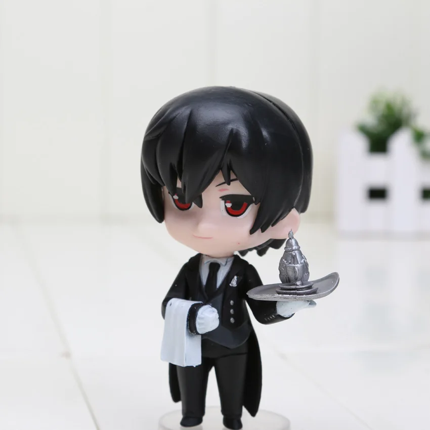 3 шт./компл. 9 см Аниме Черный дворецкий Kuroshitsuji Ciel Q Edition ПВХ фигурка модель игрушки