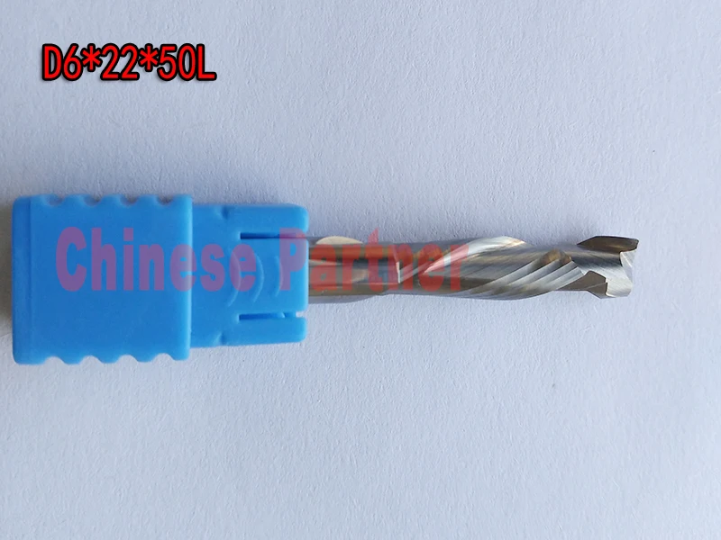 

3pcs/lot D6x22x50L 2 Flute HRC55 Up&Down Cut Solid Carbide CNC Router Bit Wood Endmill End Milling Cutter Tool