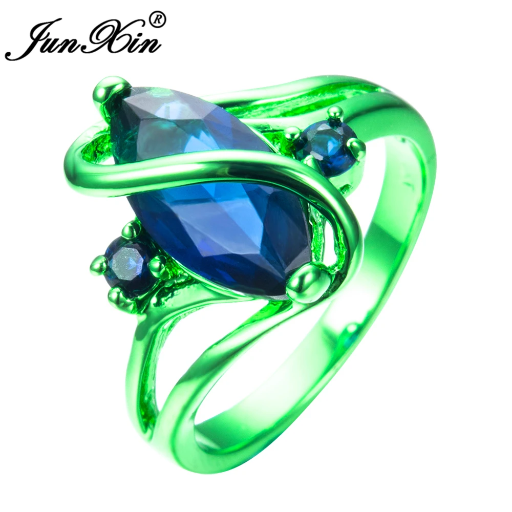 junxin male female blue ring green gold filled jewelry vintage wedding engagement rings for men and - Green Wedding Rings junxin male female blue ring green gold filled jewelry vintage wedding engagement rings for men and - Green Wedding Rings