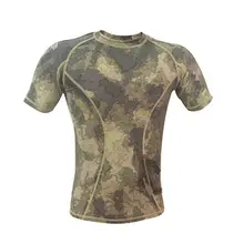 Камуфляжная охотничья база слоев высокоэластичное Поло T-shit быстросохнущая наружная Военная Тактическая дышащая охотничья основа слоев ткани