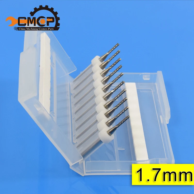 

10Pcs 1.7mm PCB End Milling Cutter Tool Machine Engraving CNC Router Bit PCB Print Circuit Board Drill Bit
