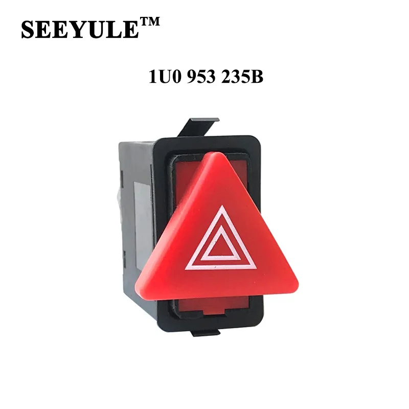 

1pc SEEYULE 1U0 953 235B Car Hazard Warning Flash Switch Emergency Light Switch 1U0953235B for VW Skoda Octavia 1997-2011