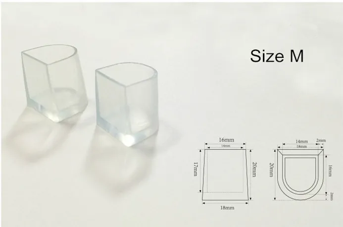 2 пар/лот протекторы для обуви на высоком каблуке каблук-шпилька для латинских танцев покрывает пятки пробки Противоскользящие силиконовые Высокие Heeler для свадебной обуви - Цвет: Size M