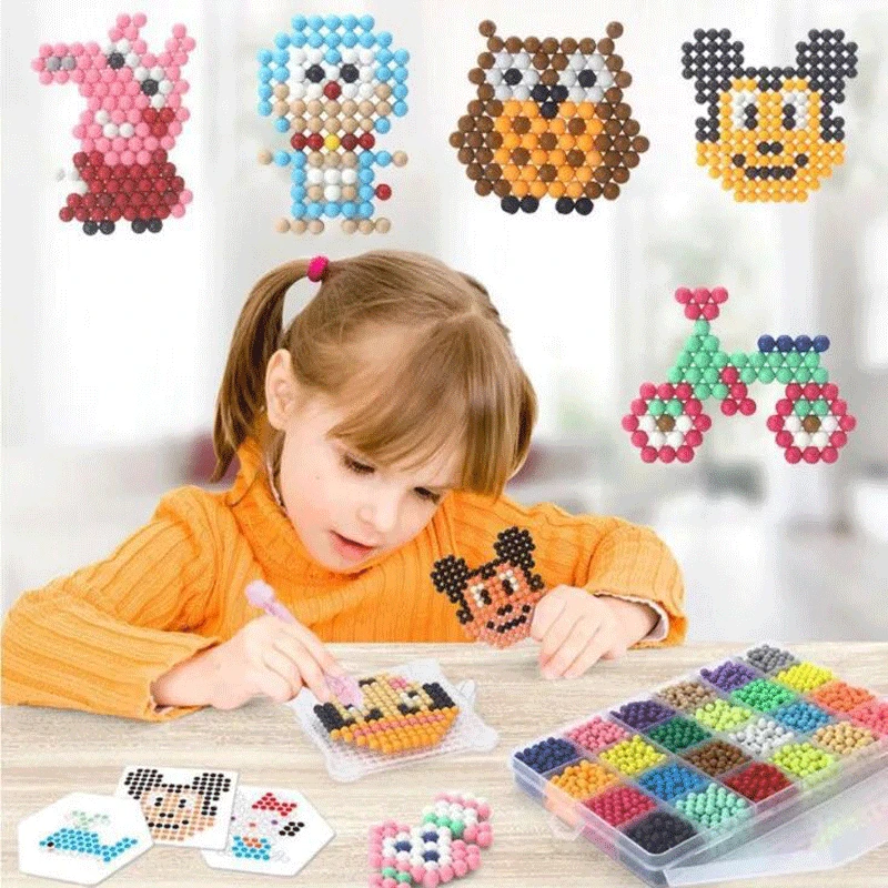 

24/15/10 Colors Aqua Toys Puzzle Choice 5mm 3D beads Perlen Magic Water Beads Puzzles Toys Educational Kids Toys Puzzle Games