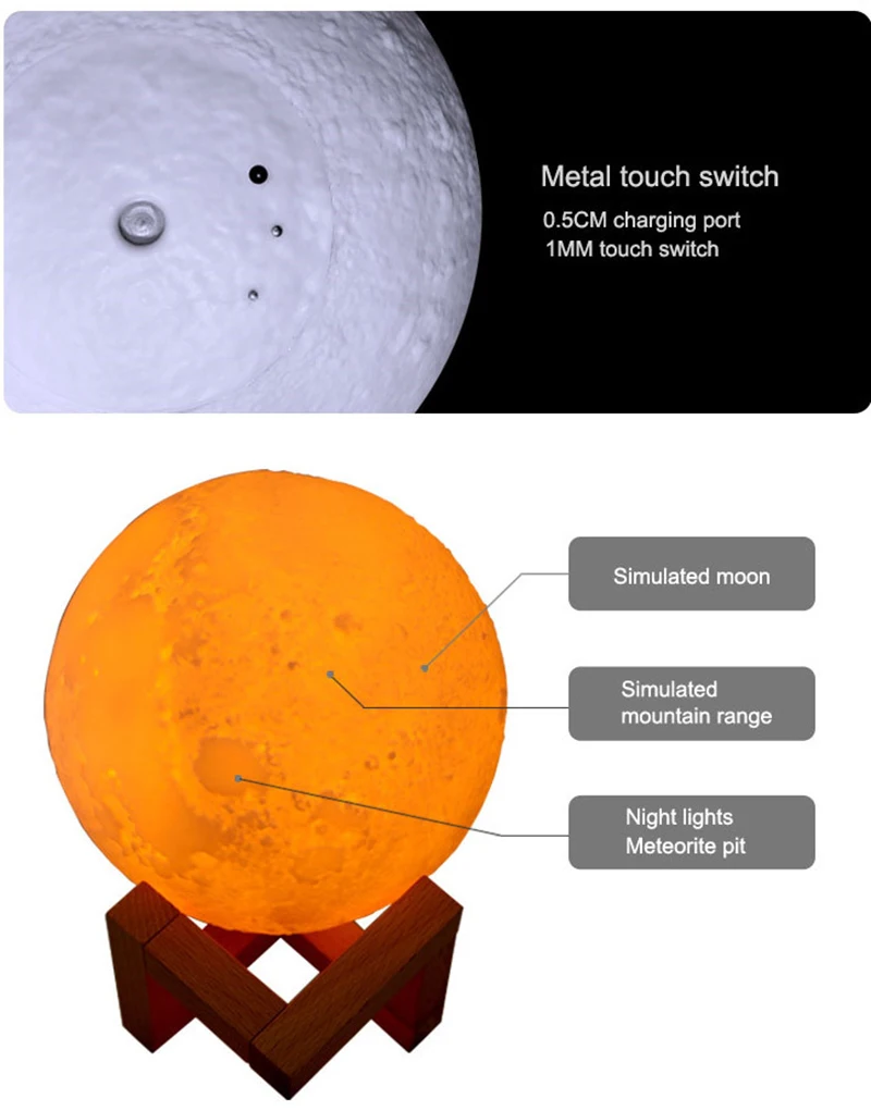 Увлажнитель воздуха с Лунной ароматической горелкой, 3D светильник с Лунной лампой, Ароматический диффузор, эфирное масло, USB увлажнитель воздуха, ночной холодный туман, Purifie