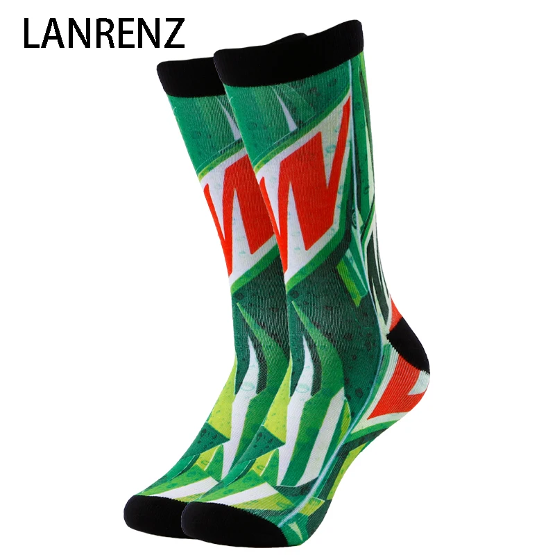 2020 creative green printing Men and women fashion Funny socks 3d printed socks 200 knitting oil