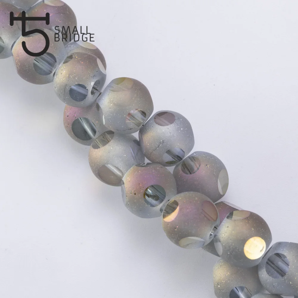 Австрия 12 мм большие круглые матовые хрустальные бусины для изготовления браслетов Diy Ювелирные изделия Свободные шесть граненых стеклянных матовых бусин Y801