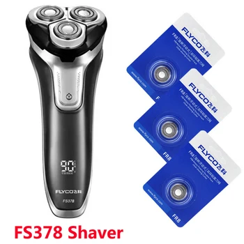 

professional flyco fs378 electric man shaver 3D floating smart man razor rechargeable with pop-up trimmer 1 hour with 3pcs blade