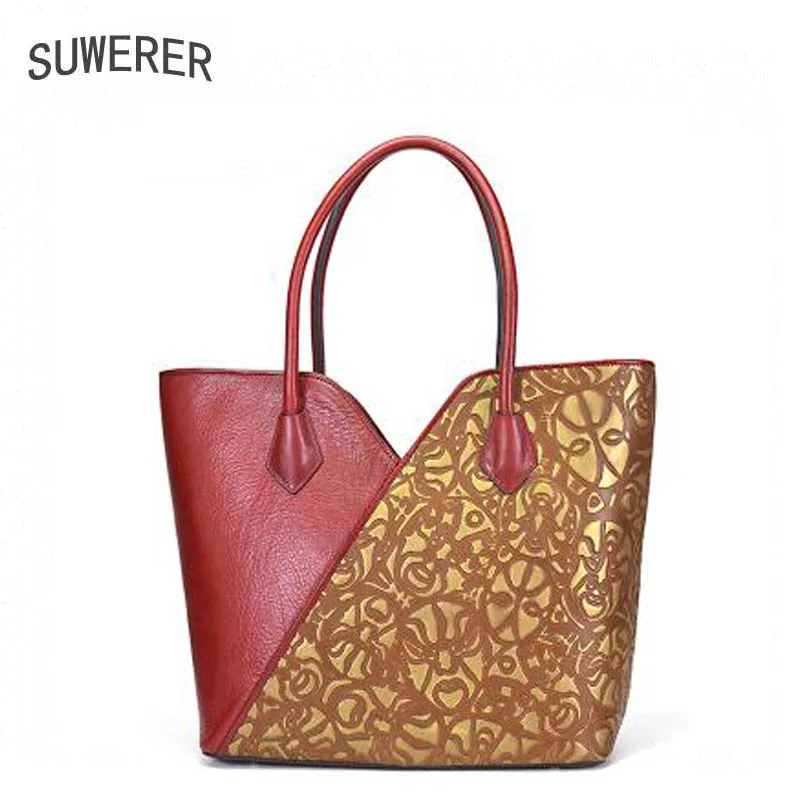Schulter Suwerer Orange Print Messenger Neue Leder Premium 2019 Tasche Luxus Damen Designer wrAI4Brxq